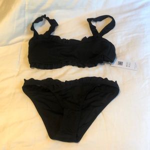 Cupshe Black two piece bathing suit